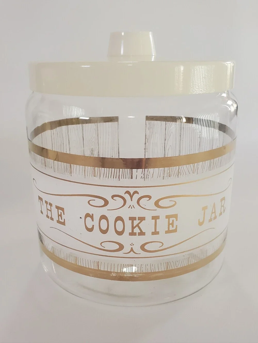 🟢 Vtg Pyrex Golden Storage Mates Cracker Barrel & Cookie Jar Canister Set MCM
